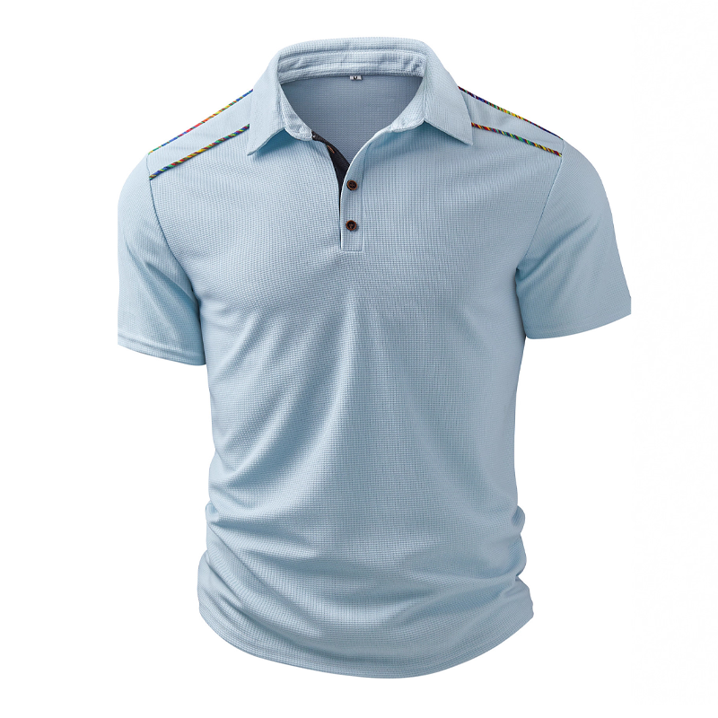Men's Waffle Stitching Short-sleeved POLO Shirt MTA2861G0X