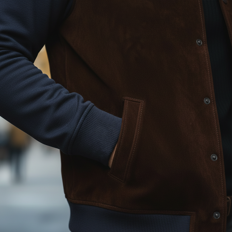 Men's Winter Vintage Faux Suede Cotton Blend Button-up Jacket MTA1734L1P