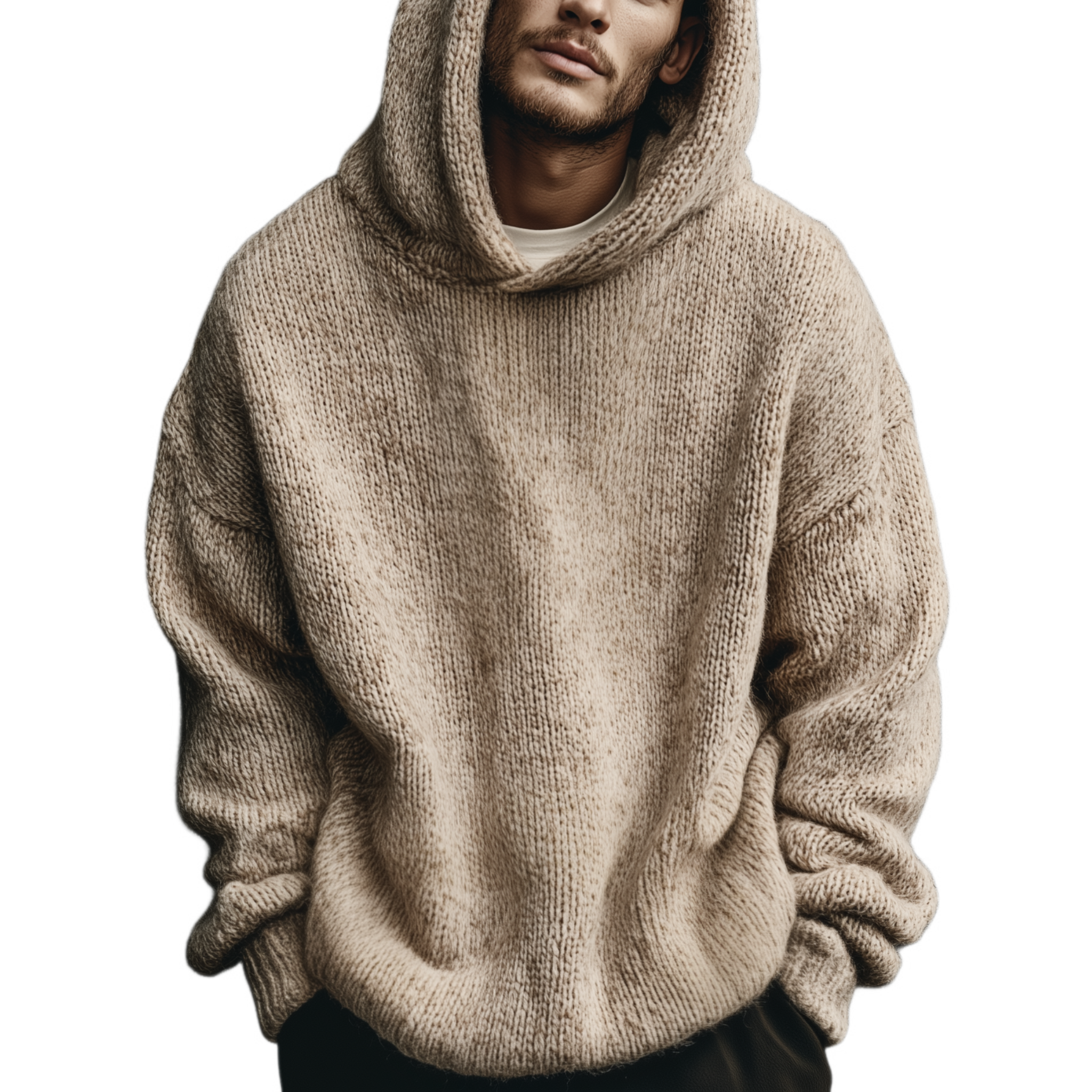 Men's Classic Casual Hooded Loose Sweater MTA2302I7K