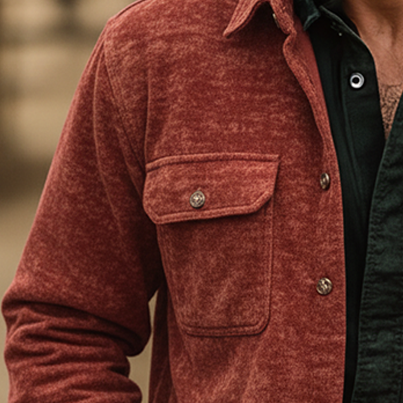 Men's Vintage Distressed Washed Corduroy Jacket MTA1178K2P