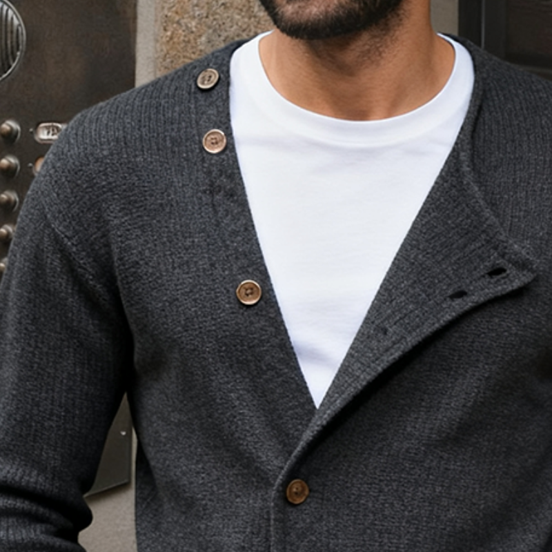 Men's Vintage Casual Knitted Sweater Button Cardigan MTA1670J6TO