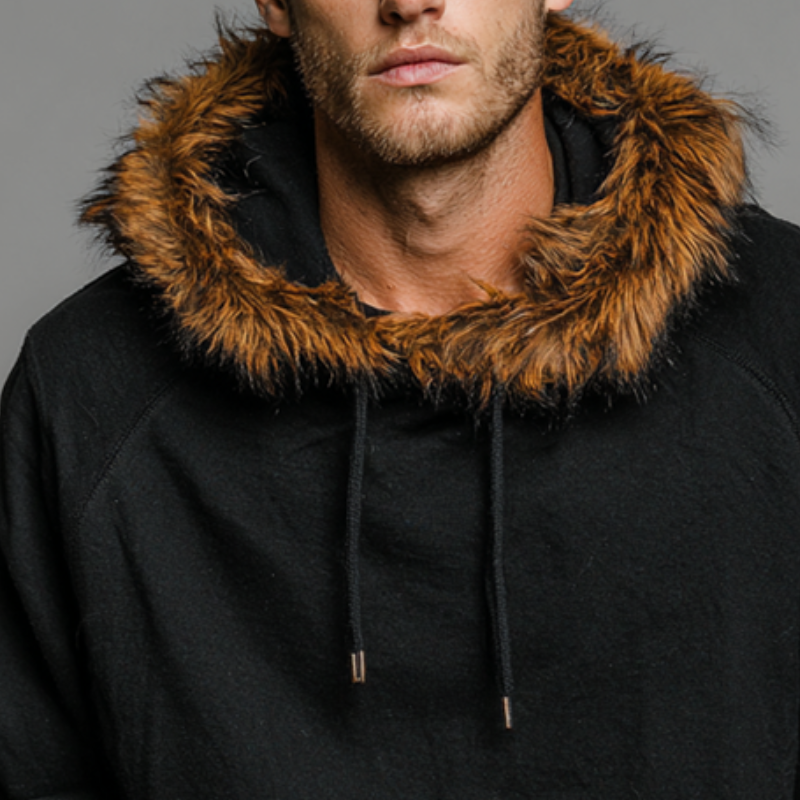 Men's Retro Casual Plush Hoodie MTA1589I3TO