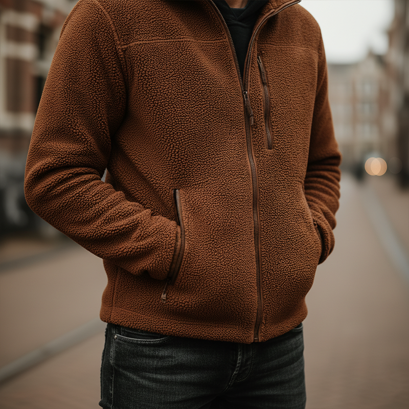 Men's Winter Fashion Polar Fleece Zipper Warm Jacket MTA2214J6P