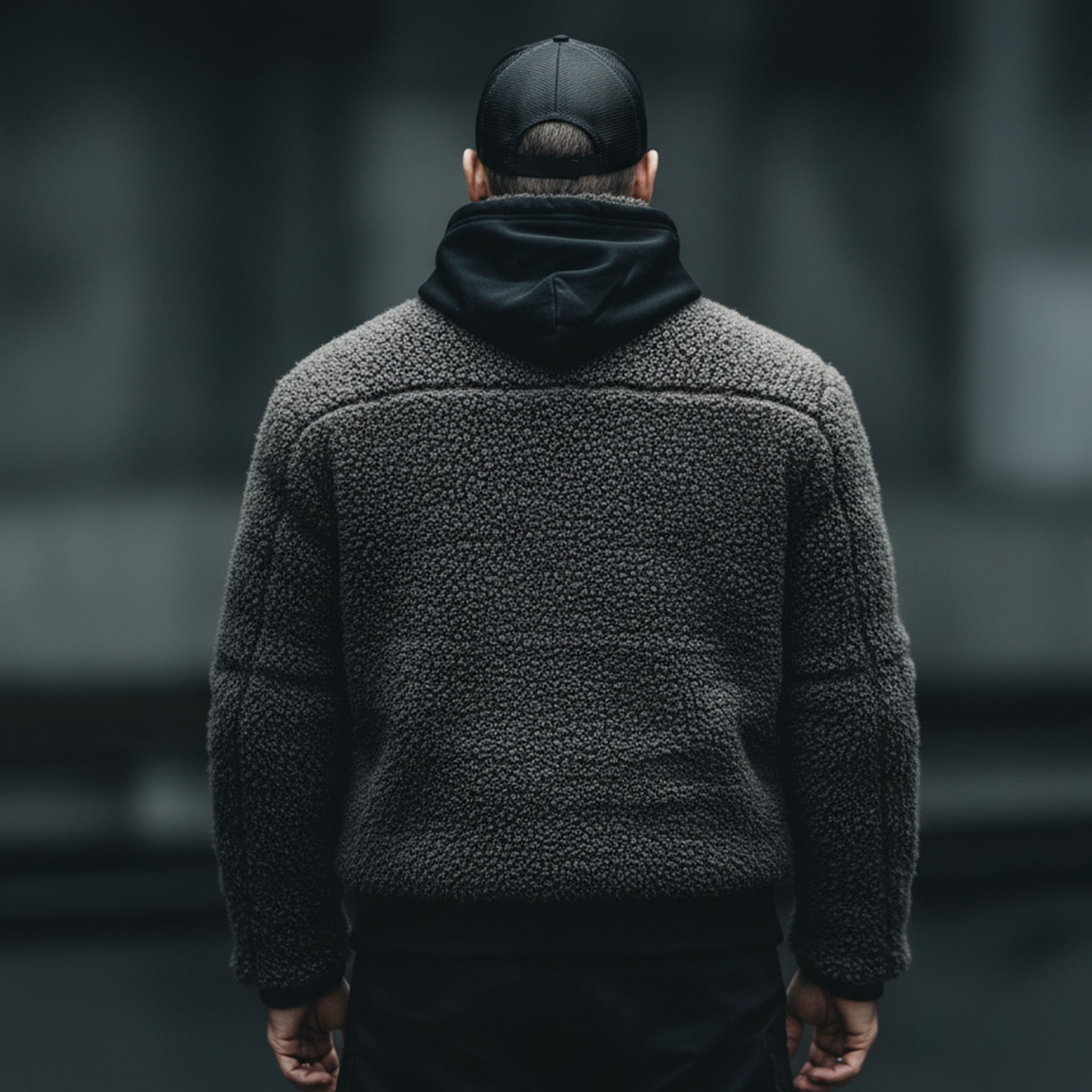 Men's Classic Casual Stand Collar Fleece Zip-Up Jacket MTA3068J1K