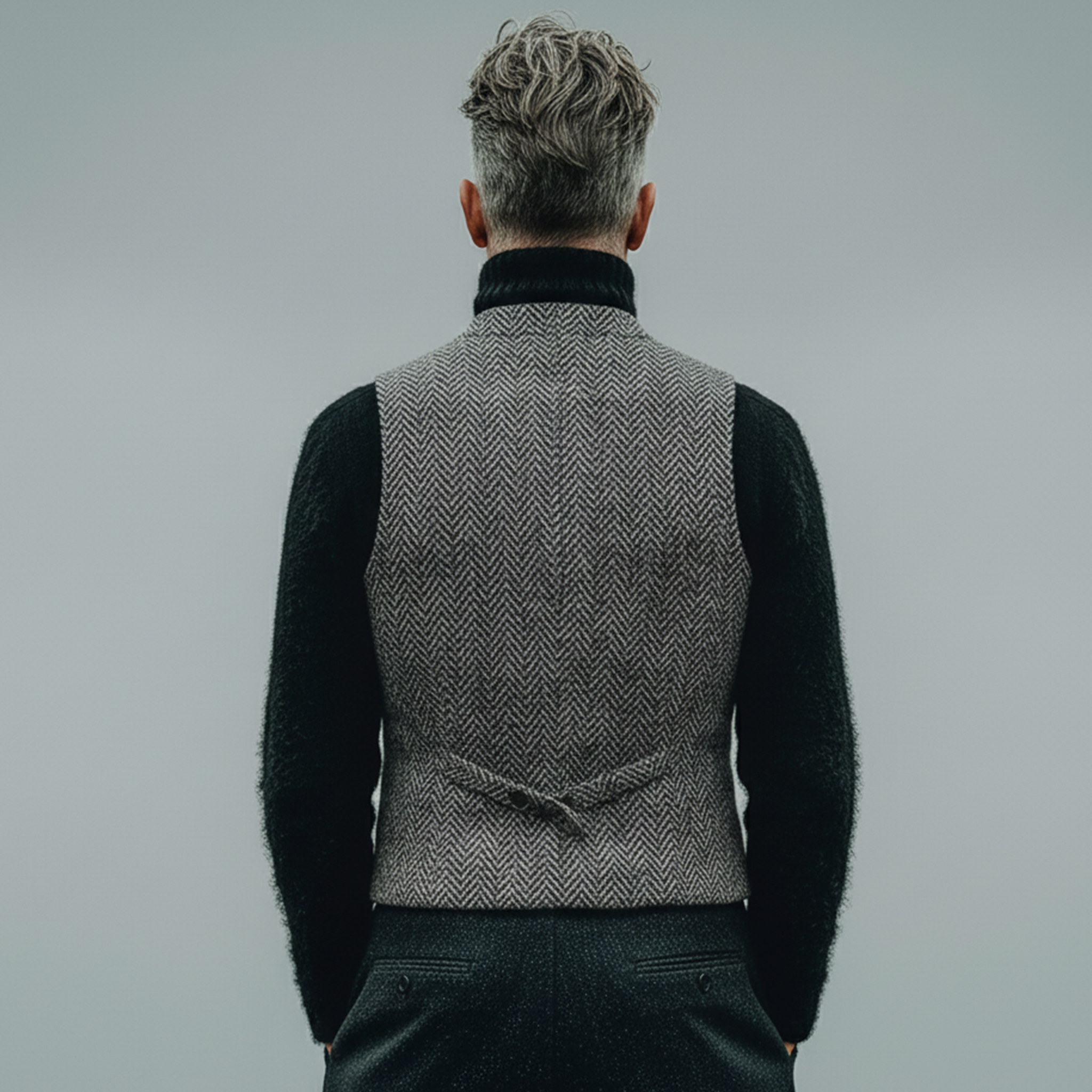 Men's Classic Business And Casual Faux Herringbone Vest MTA3094J5K