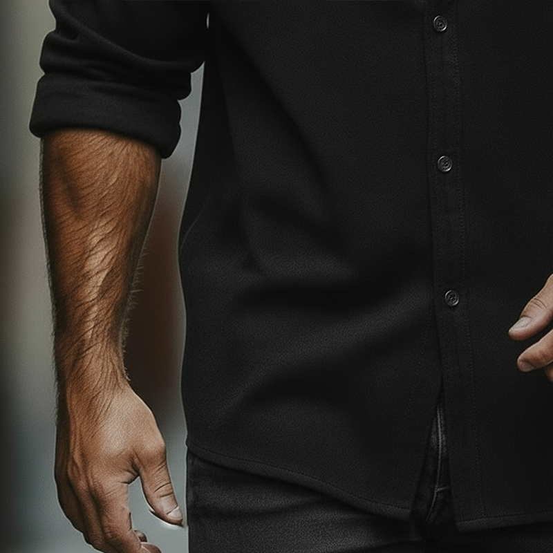 Men's Vintage Leopard Print Cotton Blend Button-down Long-sleeved Shirt MTA2370L9P