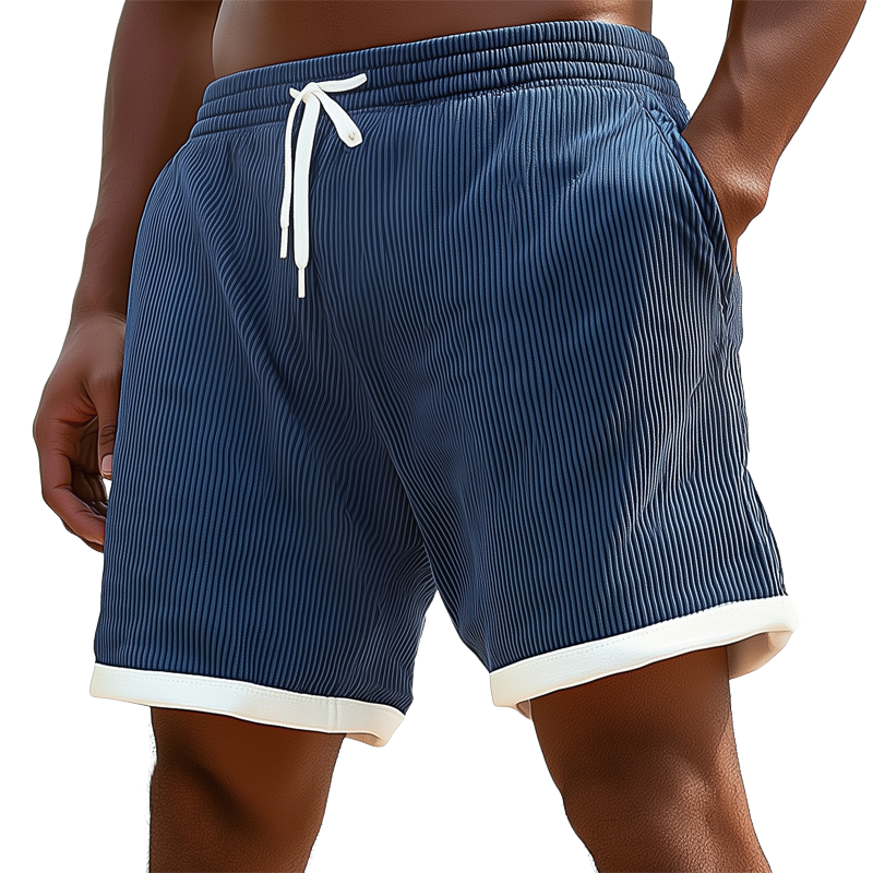 Men's Summer Corduroy Casual Lace-Up Shorts MTA0977F9U