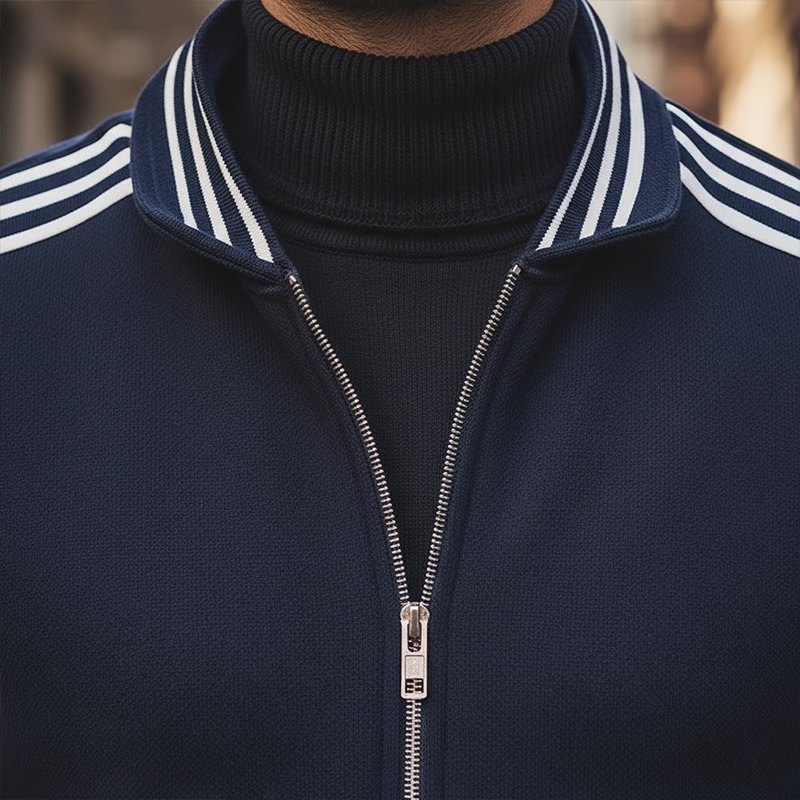 Men's Vintage Simple Cotton Blend Zip-up Jacket MTA1743L8P