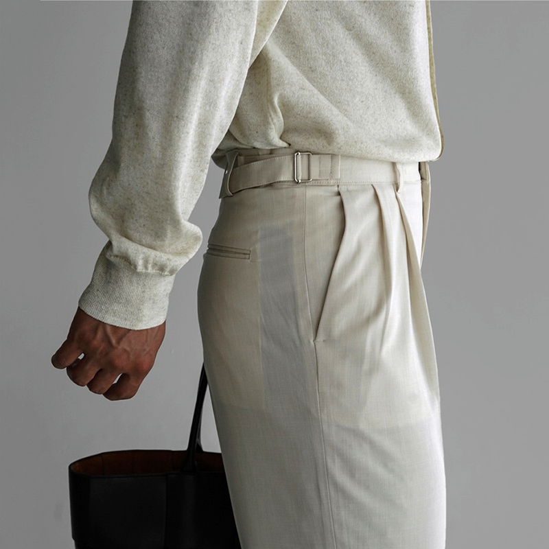 Men's Fashion Solid Color Straight Suit Pants MTA1616E7Z