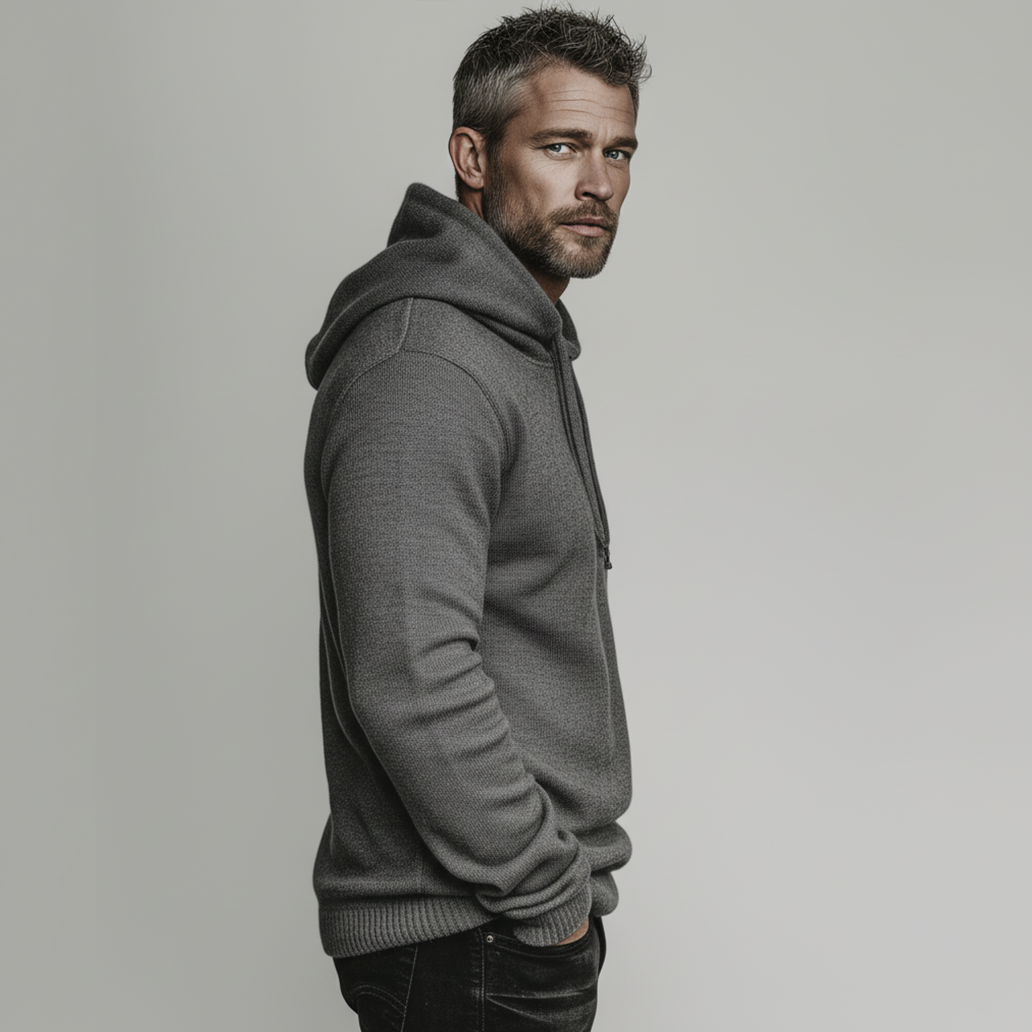 Men's Classic Casual Tough Style Hooded Sweater MTA1660J6K