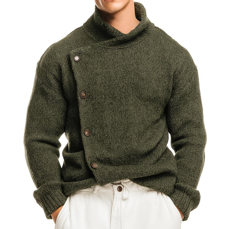 Men's Retro Casual Knitted Stand Collar Button Cardigan MTA0133L1TO