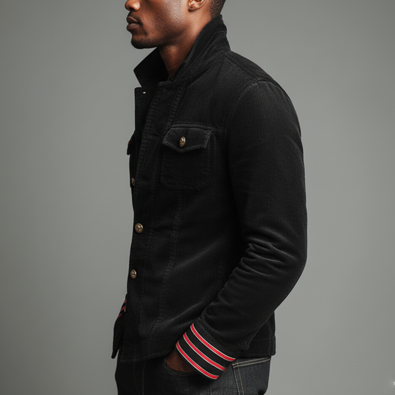 Men's Urban Corduroy Button-Down Slim Fit Jacket MTA1179K3U
