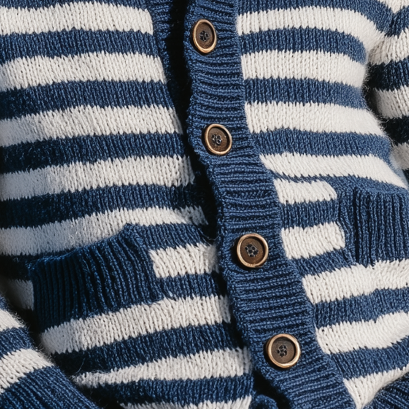 Men's Winter Fashion Striped Cotton Knitted Sweater Cardigan MTA2278I8P
