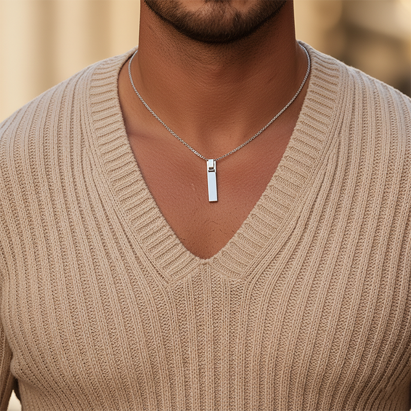 Men's Winter Retro Cotton Yarn Knit Sweater And Trousers Set MTA0165K2P