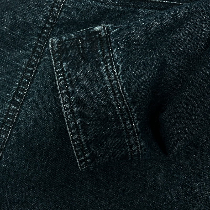 Men's Vintage Stand Collar Denim Jacket 75697045X