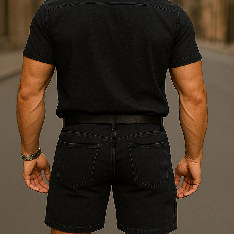 Men's Summer Fashion Patch Casual Denim Shorts MTA2052F2P