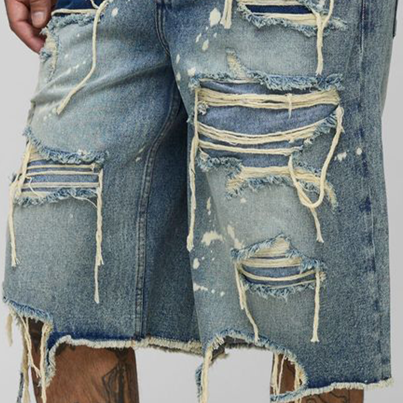 Men's Summer Fashion Casual Distressed Denim Shorts MTA1660F9U