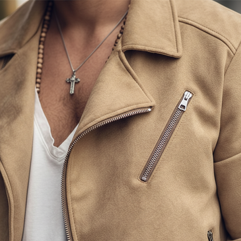 Men's Winter Vintage Faux Suede Zip-up Jacket MTA0877L4P