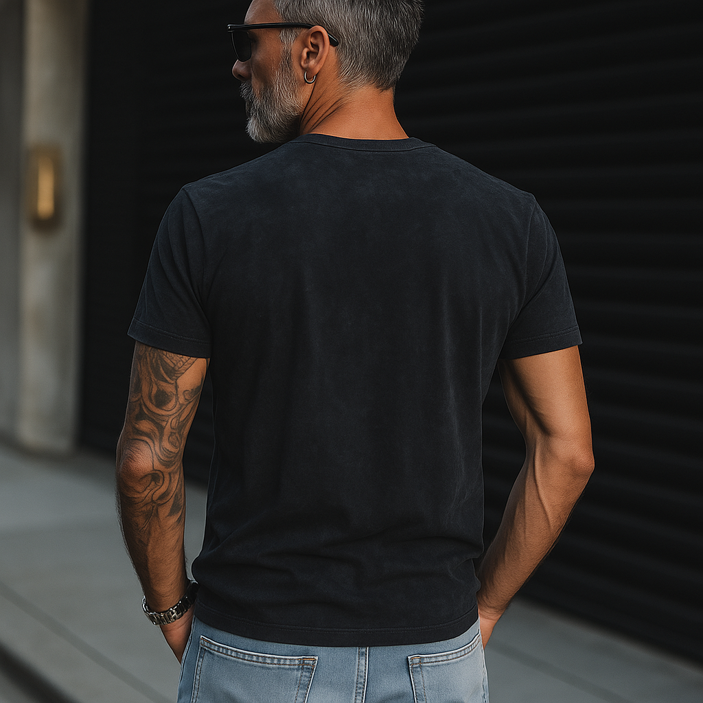 Men's Summer Fashion Street Print Polyester Blend Short-Sleeved T-Shirt MTA0390G0P
