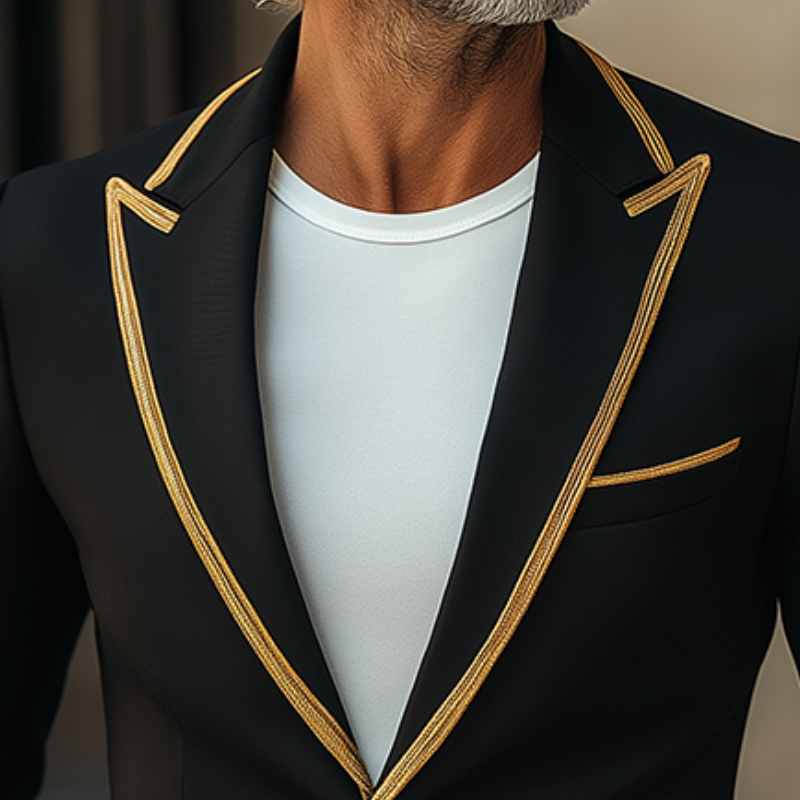 Herre retro casual enkel fargeblokkblazer MTA2594G3TO