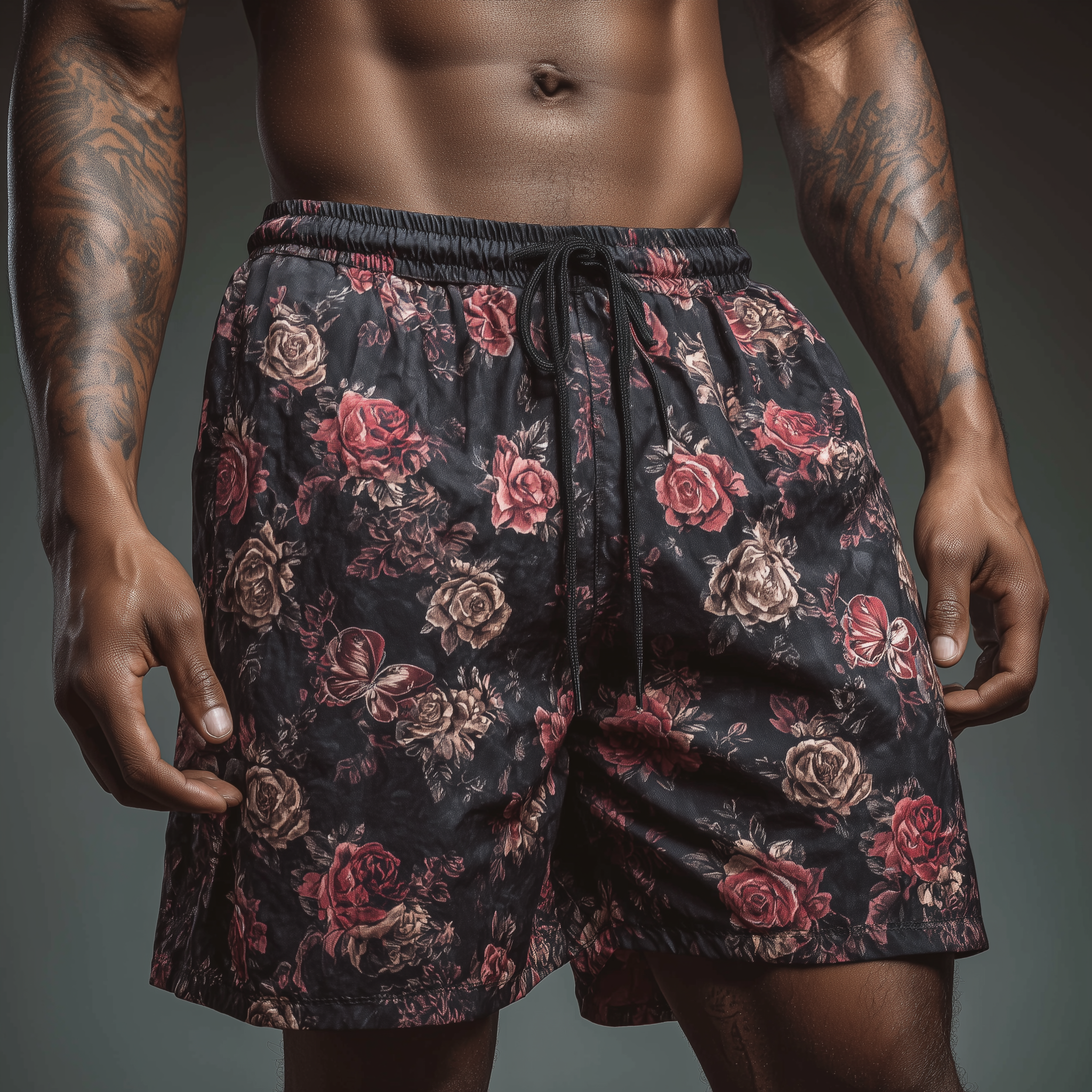 Men's Summer Fashion Printed Polyester Blended Casual Shorts MTA0213G3P