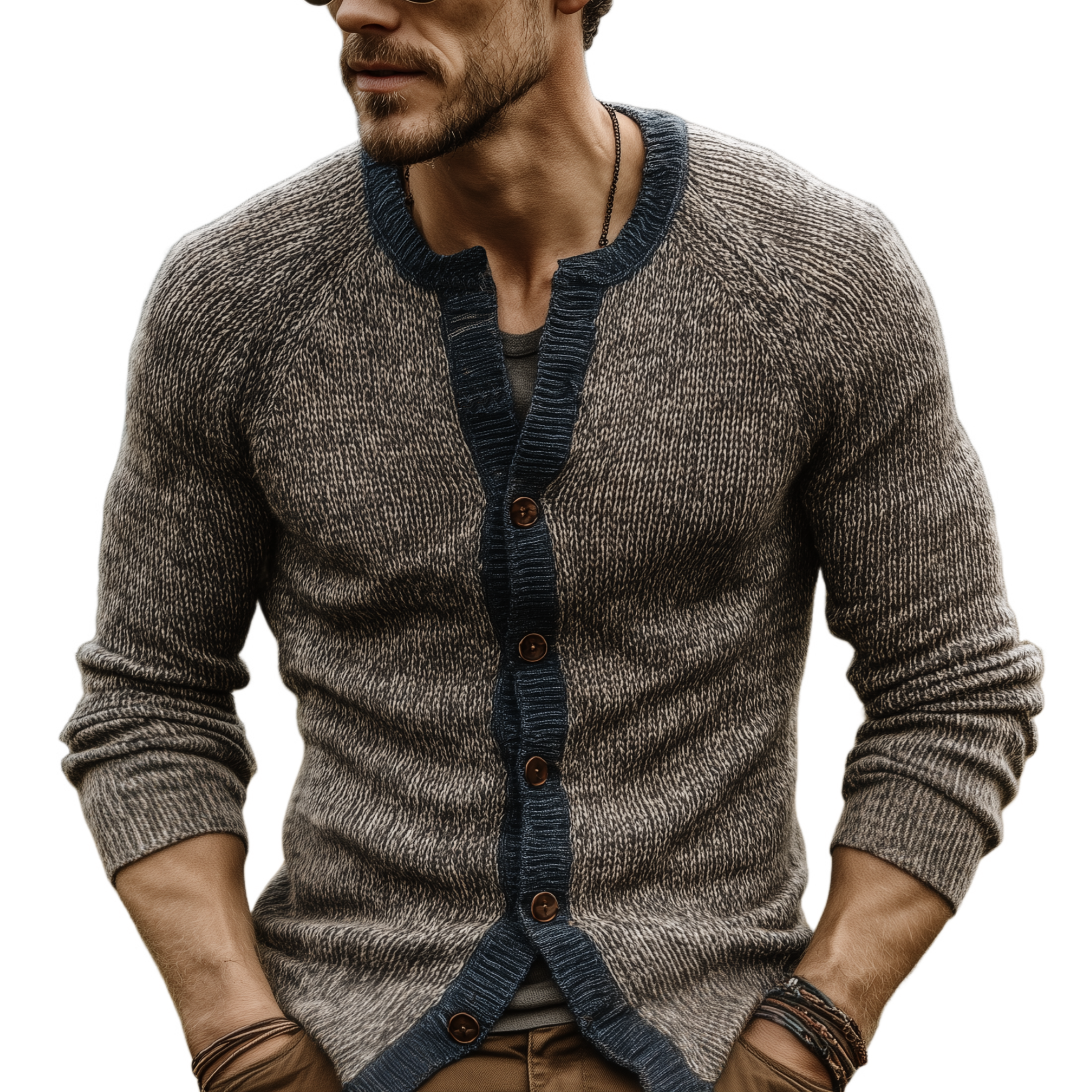 Men's Classic Casual Slim-fit Knitted Cardigan MTA1761L0K