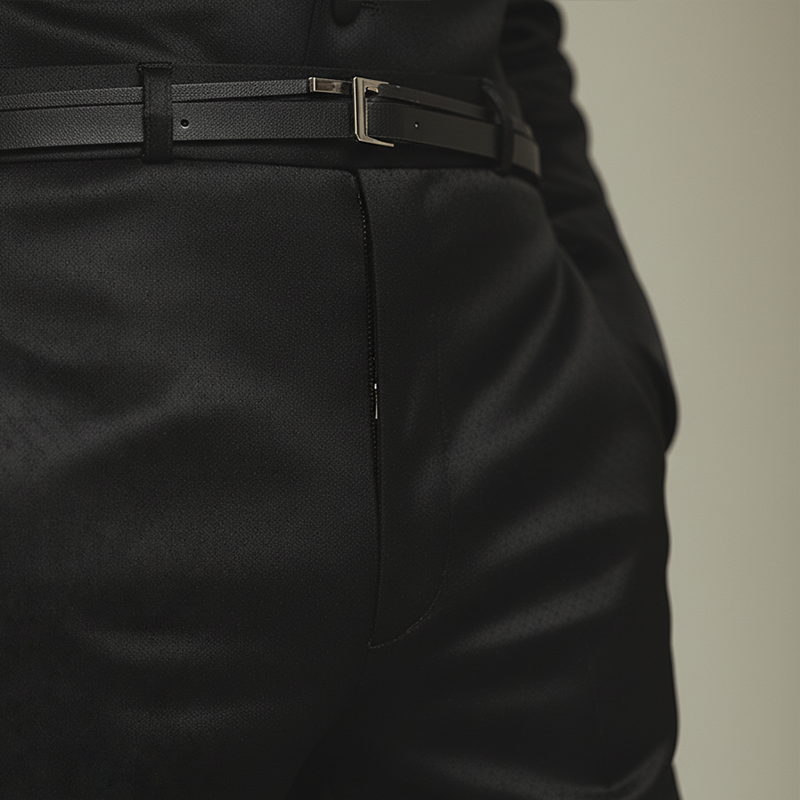 Men's Retro PU Faux Leather Collar Cotton Blend Jumpsuit (Belt Not Included) MTA2900K9P