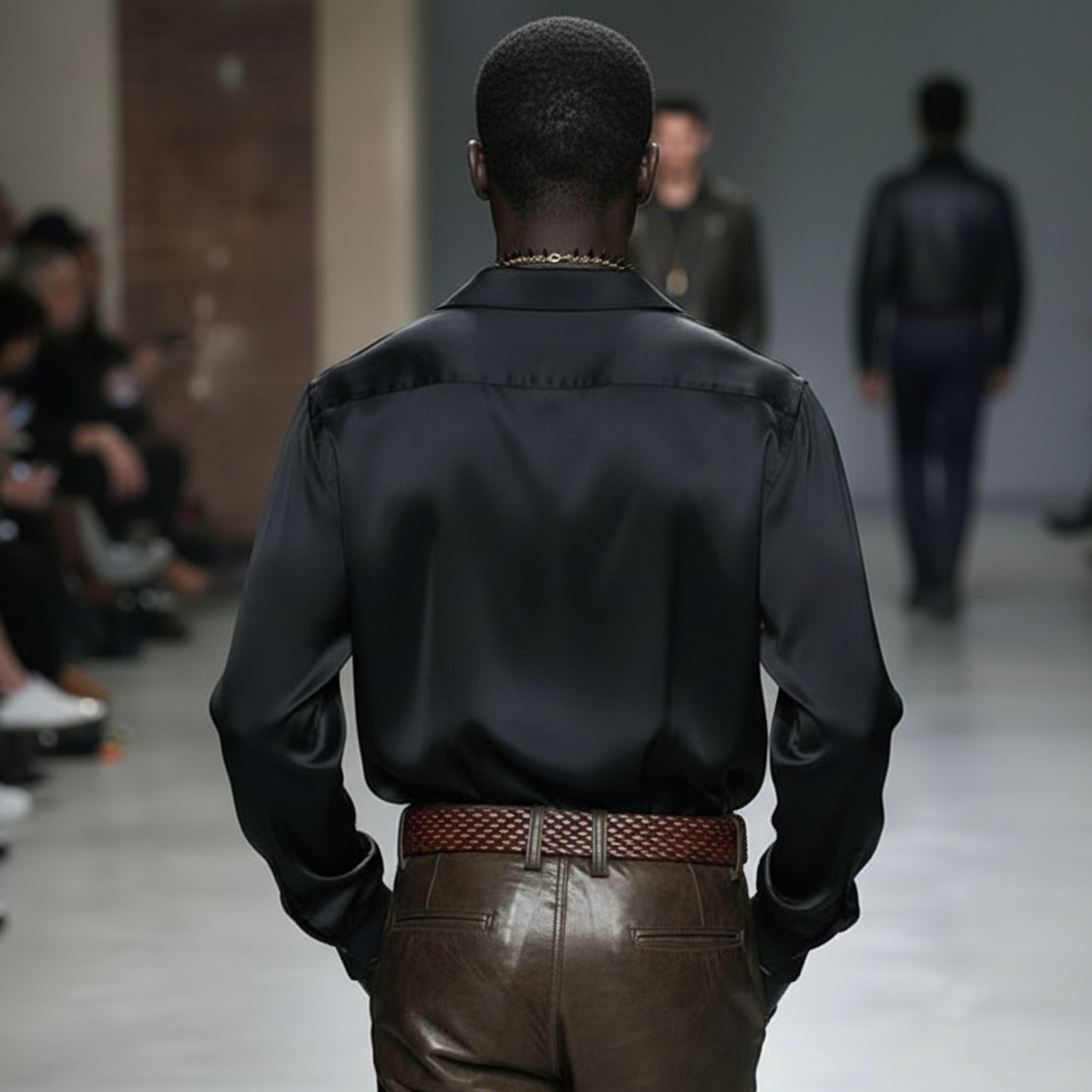 Men's Classic Casual Satin Pullover Long-sleeved Shirt MTZ0924A7K