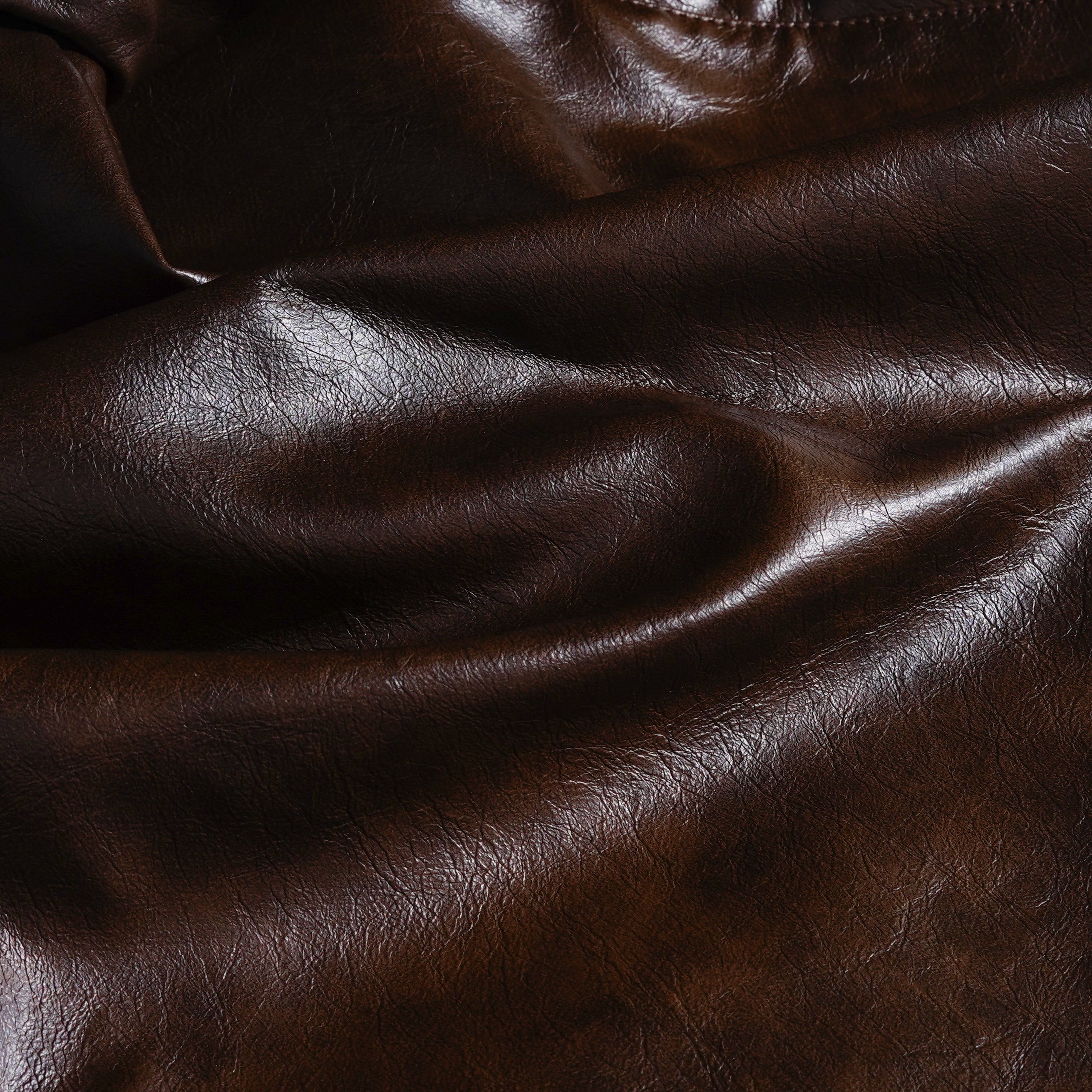 Chaqueta de cuero vintage con cremallera envejecida para hombre 57298921U