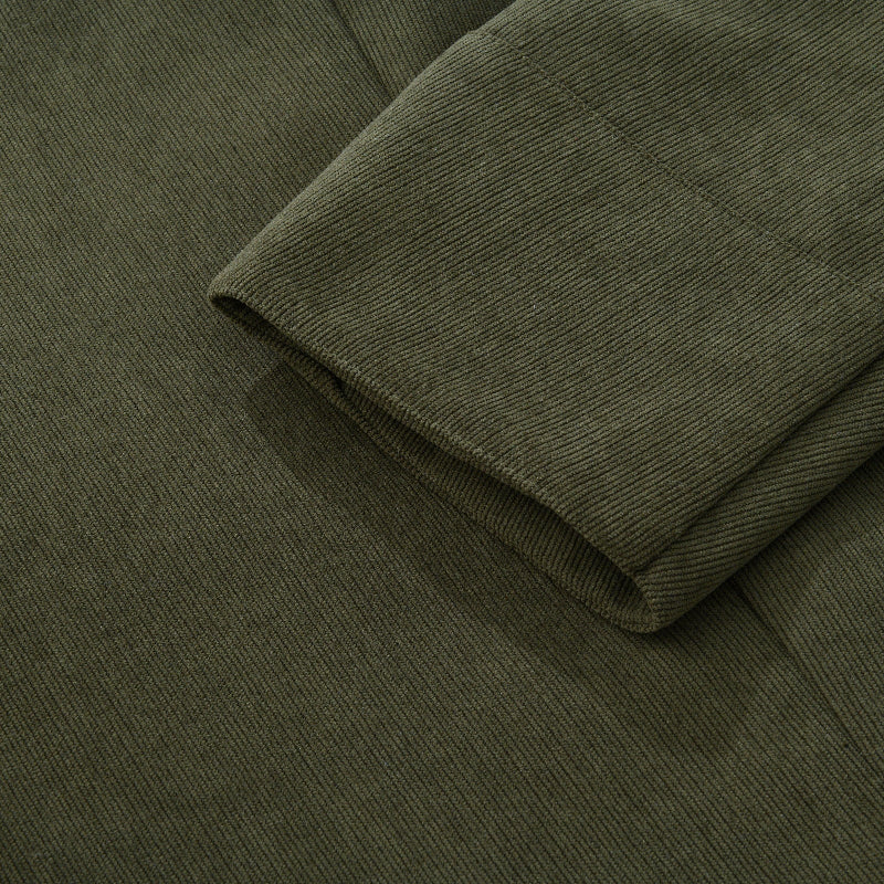 【Spedizione in 24 ore】Cappotto corto monopetto slim in velluto a coste vintage da uomo 66901253M