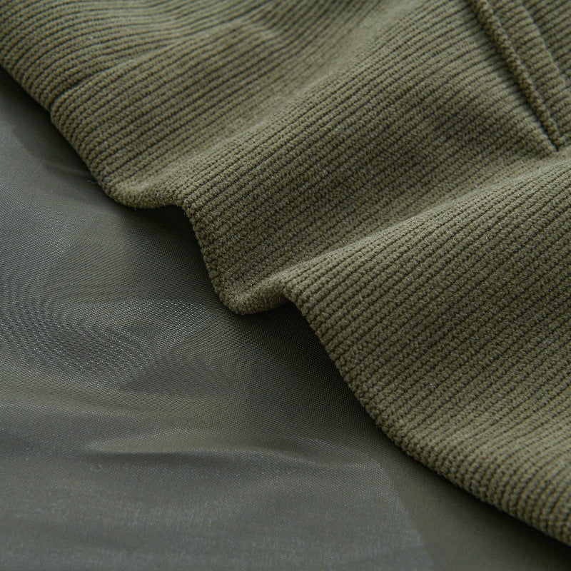 【Spedizione in 24 ore】Cappotto corto monopetto slim in velluto a coste vintage da uomo 66901253M