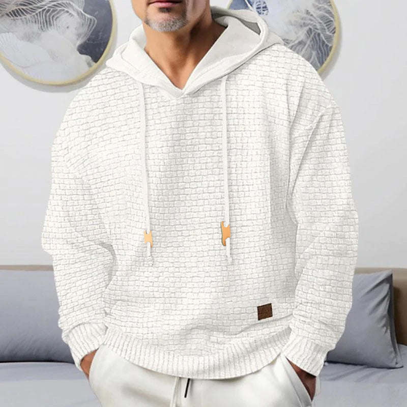 Felpa con cappuccio casual a maniche lunghe tinta unita da uomo 79975121Y