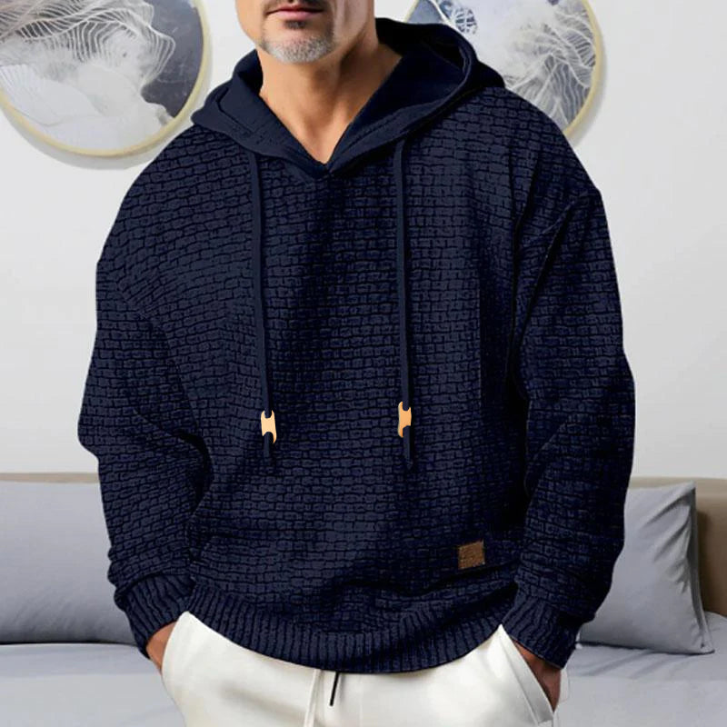 Felpa con cappuccio casual a maniche lunghe tinta unita da uomo 79975121Y