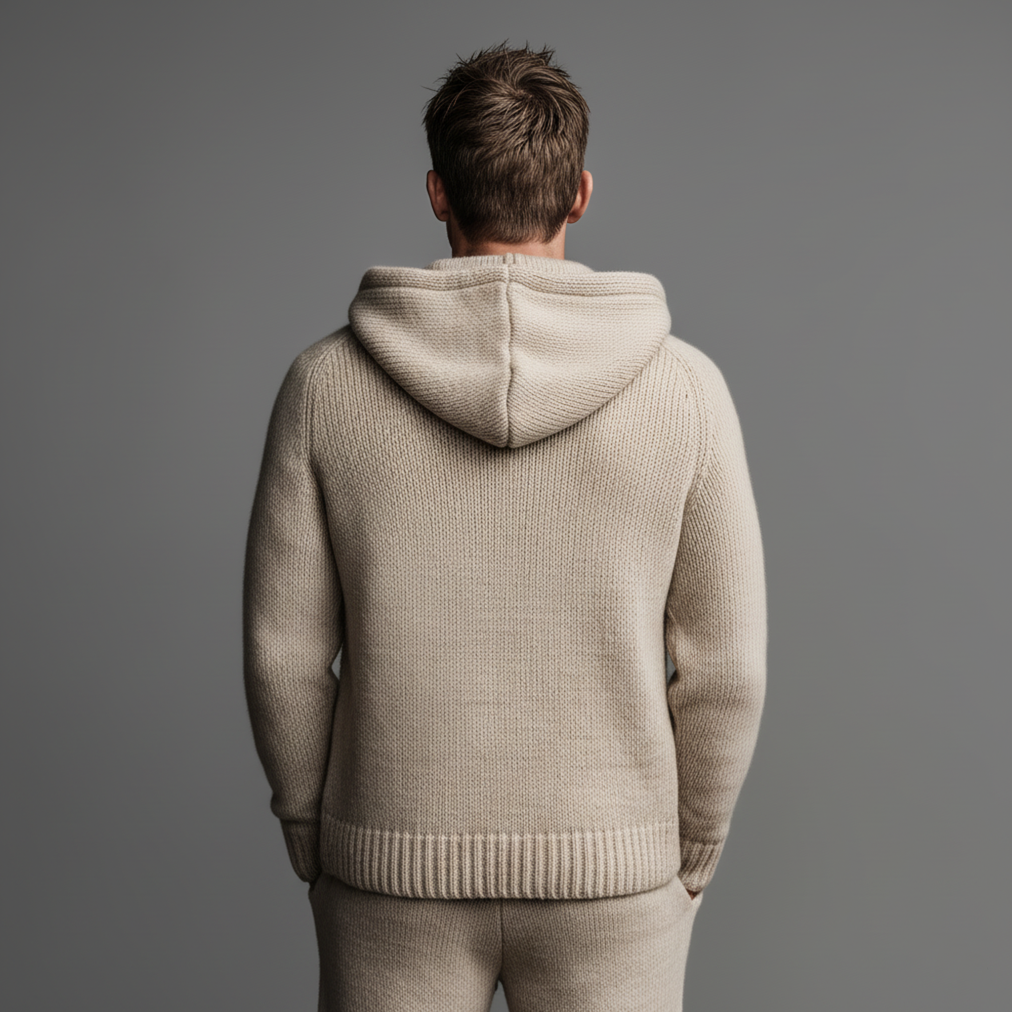 Men's Classic Casual Simple Hooded Knitted Cardigan MTA1461J7K