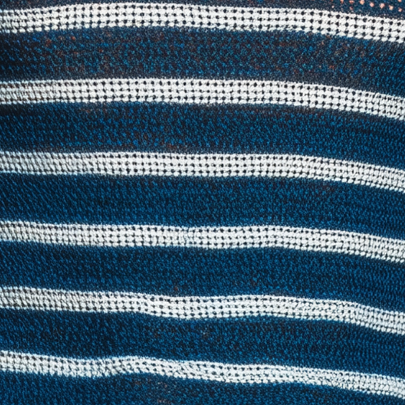 Men's Summer Retro Striped Knitted Hollow Short Sleeve T-Shirt MTA1895G5P