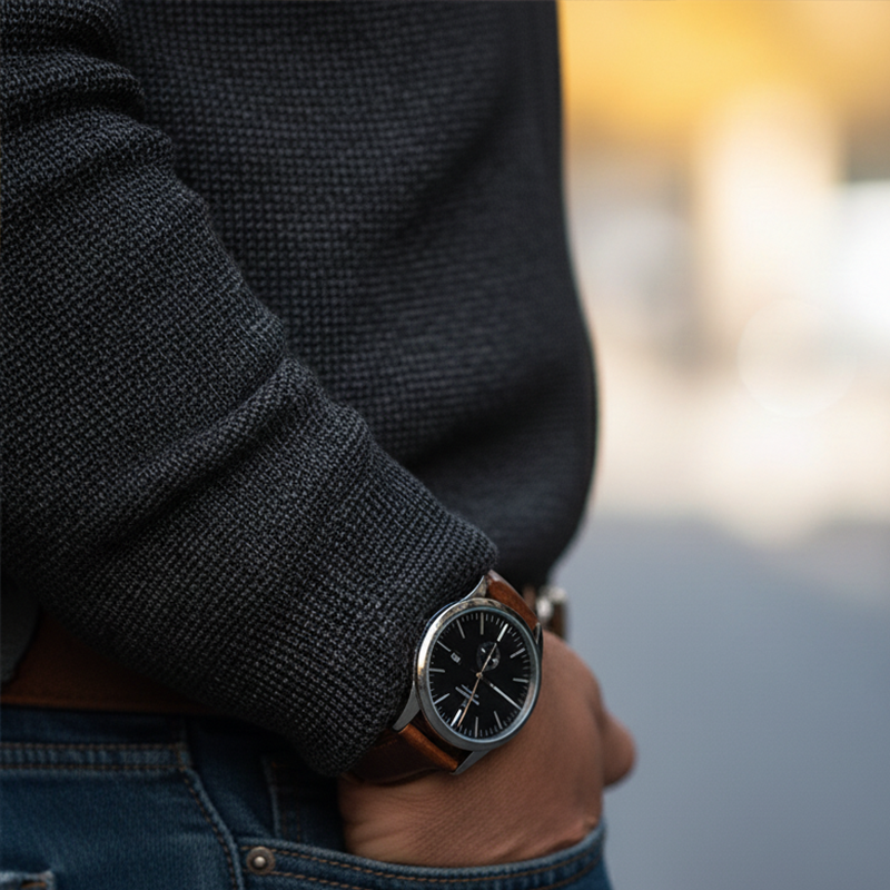 Men's Retro Small Check Faux Suede Patchwork Cloth Zipper Cardigan MTA2946J0P