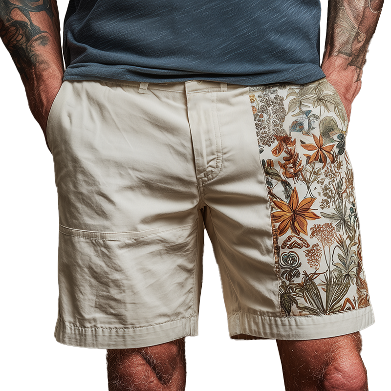 Men's Summer Fashion Printed Cotton Blended Casual Shorts MTA0225G5P