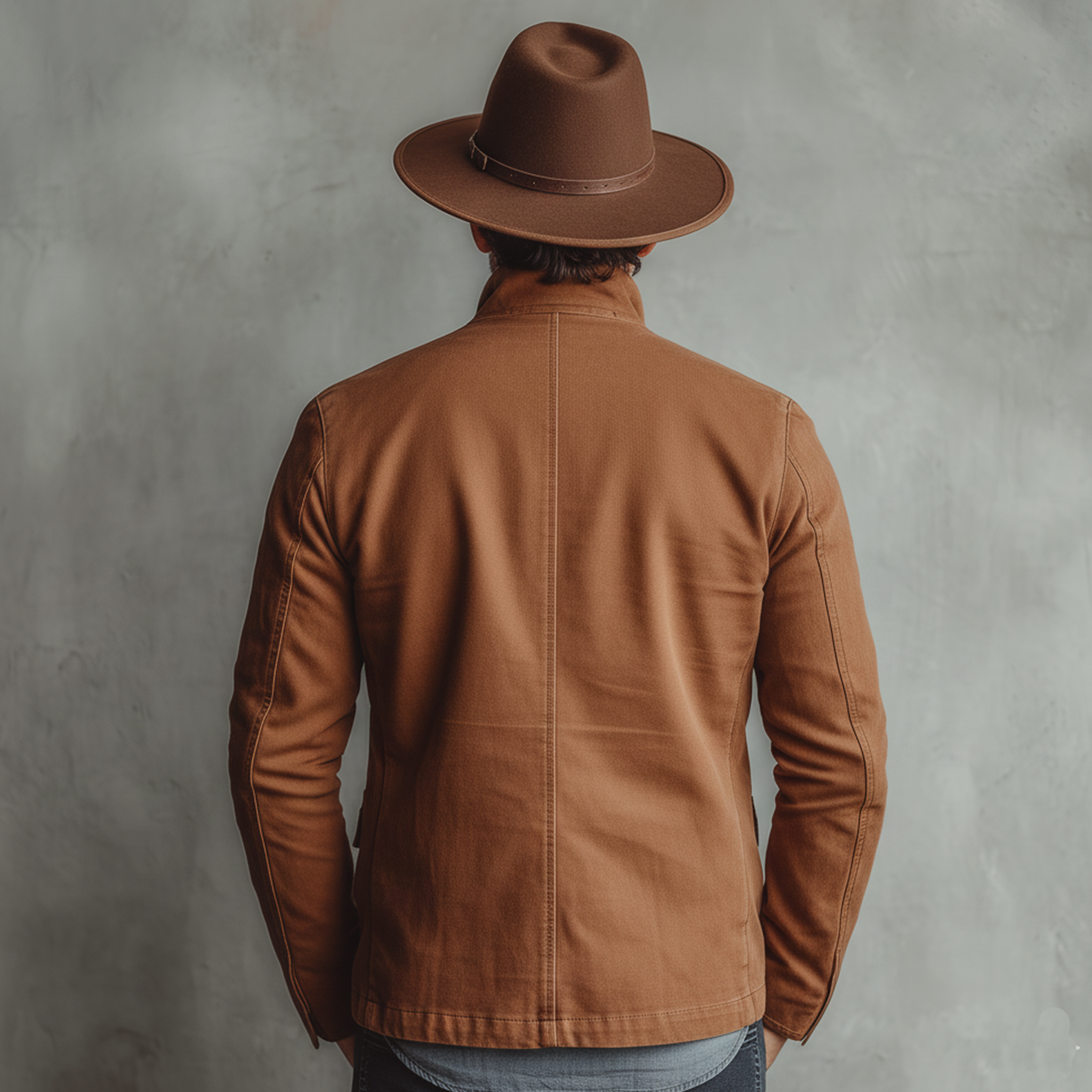 Men's Classic Retro Stand Collar Cotton Blend Slim Fit Jacket MTA2610K4K