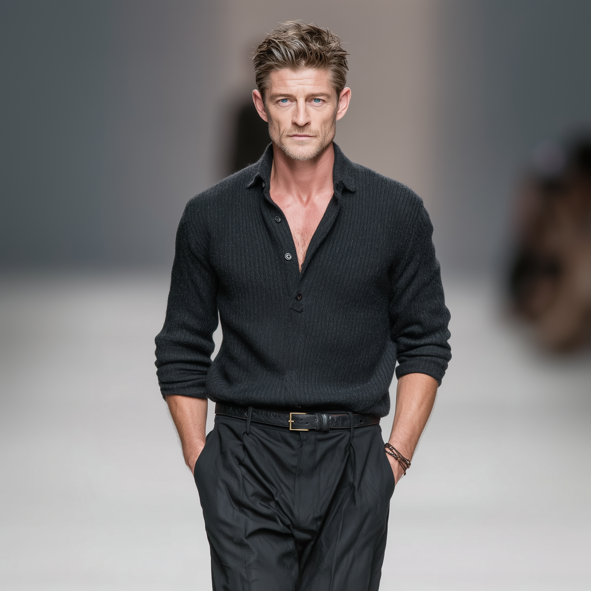 Men's Classic Casual And Business Deep V-neck Sweater MTA0755K8K