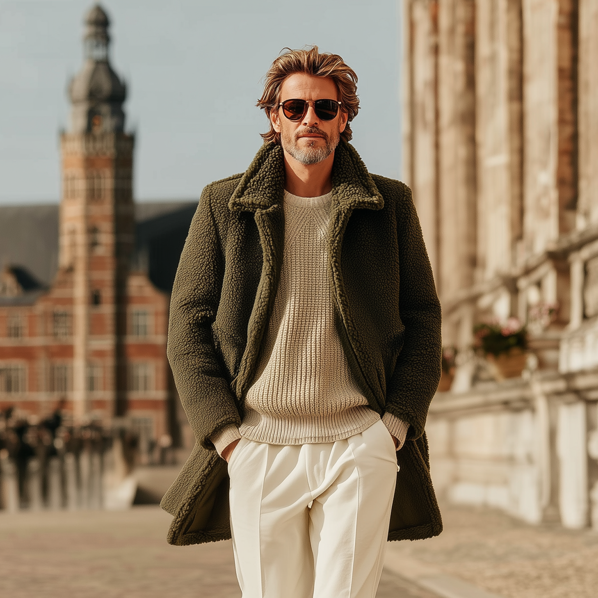 Men's Classic Casual Lapel Fleece Button Coat MTA3087J2K