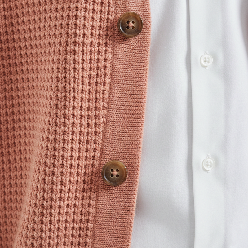Men's Winter Fashion Waffle Texture Cotton Knit Cardigan MTA2067J1P