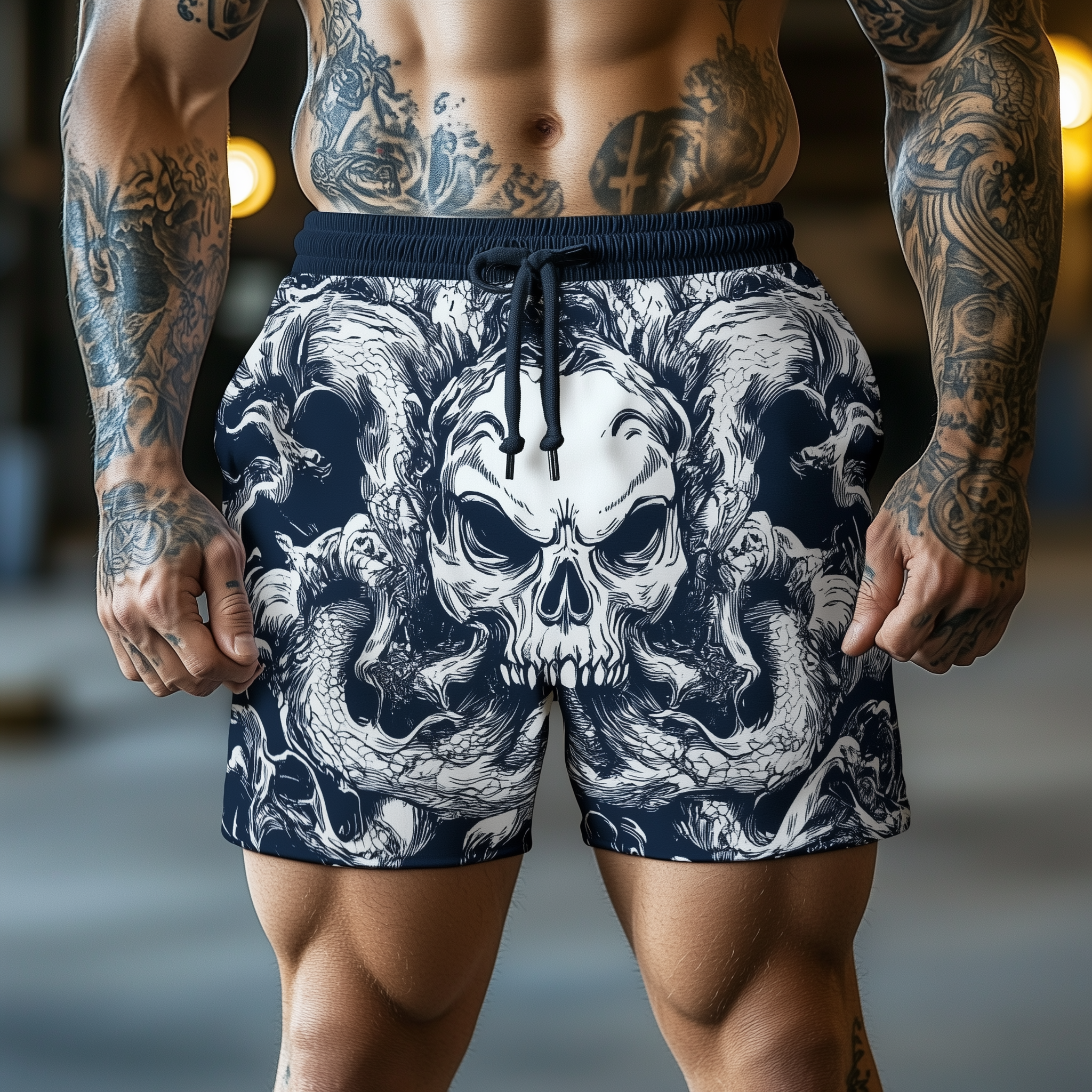 Men's Summer Fashion Street Style Printed Casual Shorts MTA2480F2P