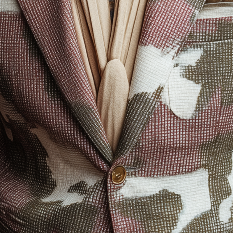 Men's Stylish Camouflage Print Suit Jacket MTA1169H2P