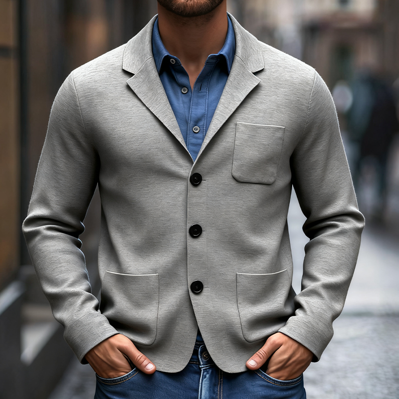 Men's Casual Blend Lapel Multi-pocket Jacket MTA1747J9X