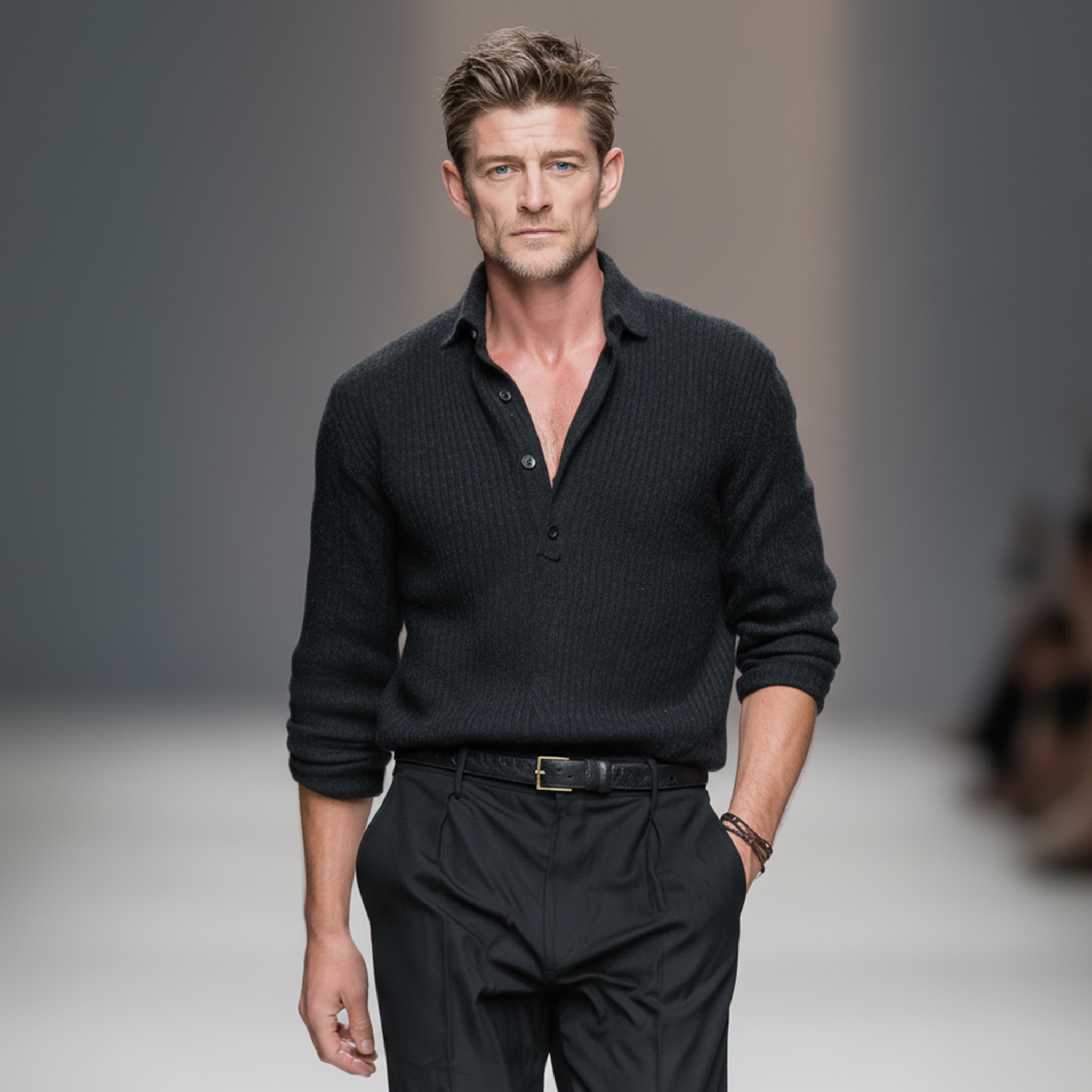 Men's Classic Casual And Business Deep V-neck Sweater MTA0755K8K