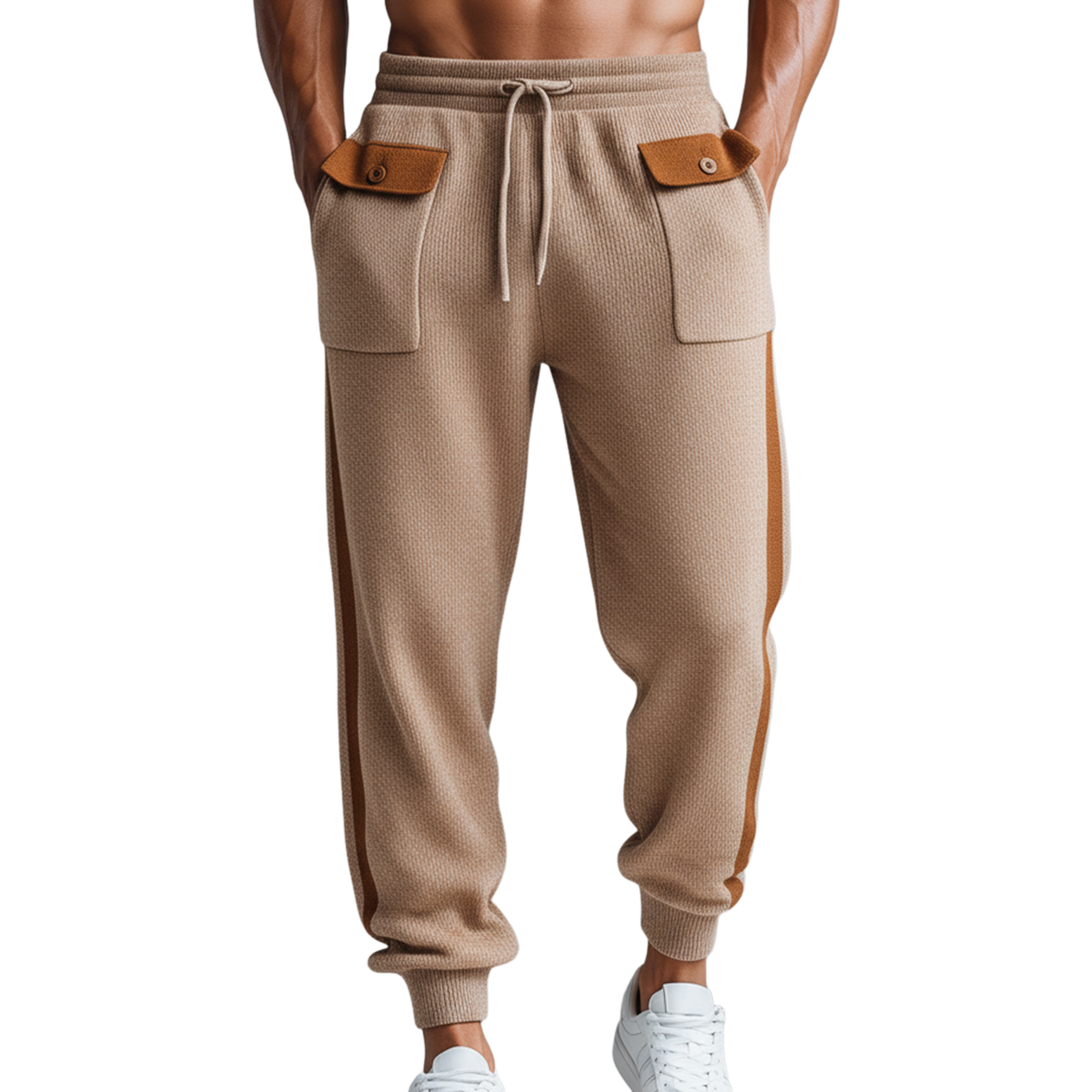 Men's Classic Casual Elastic Waist Knit Pants MTA0681K2K