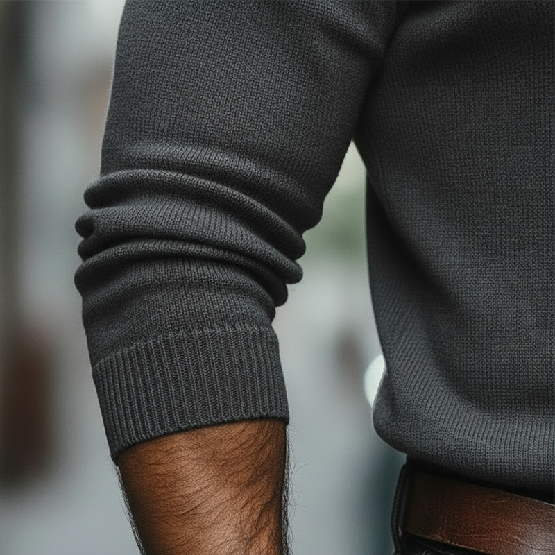 Men's Winter Vintage Cotton Yarn Knitted Jacquard Round Neck Sweater MTA1906L4P