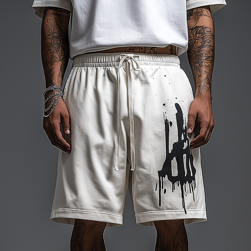 Men's Summer Fashion Printed Cotton Blended Casual Shorts MTA2377F2P