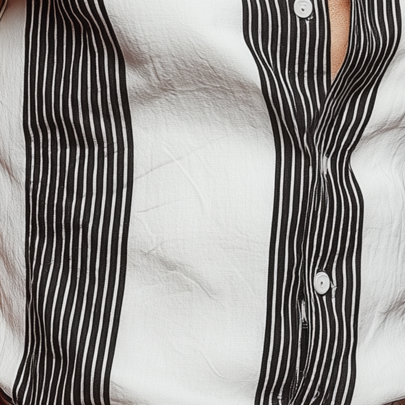 Men's Summer Fashion Striped Printed Cotton Blended Sleeveless Shirt MTA1041G8P
