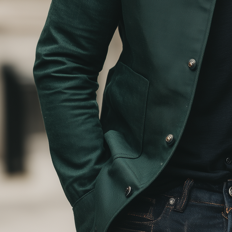 Men's Autumn/Winter Vintage Cotton Blend Jacket (Lined) MTA2287I8P